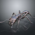 Artistic 3D Metal Ant Sculpture with Detailed Design and Realistic Craftsmanship