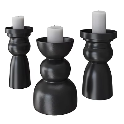 American candlestick wax holder 3d model