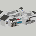 Rural Self Built House Modern Design With Black Roof White Walls And Multiple Windows