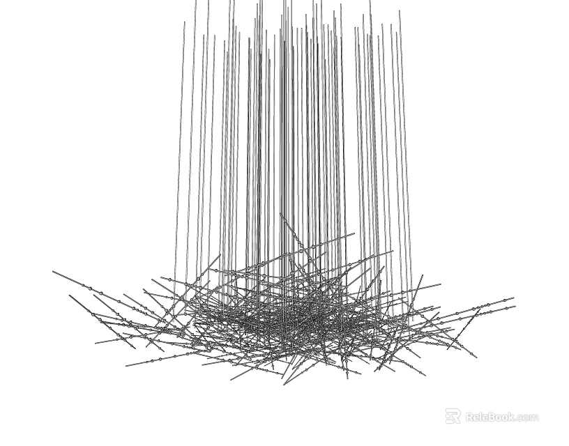 Modern Abstract Crystal Chandelier With Intricate Wire Structure For Interior Decor 3d model