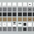Modern Switch Switch Socket Panel 3d model