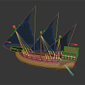 Modern Sailing Cartoon Sailing Small Sailing 3d model