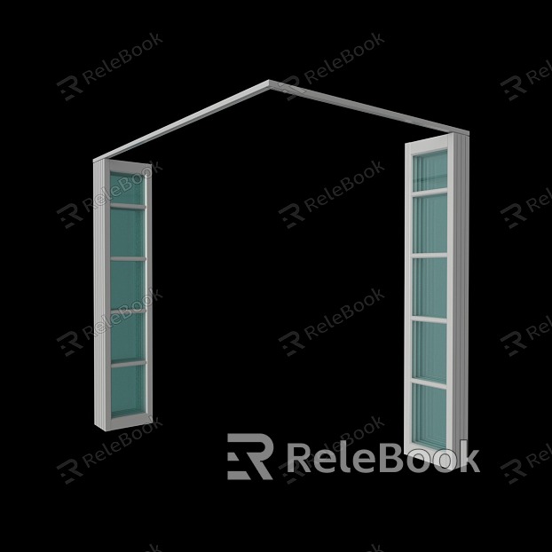 Glass door L-shaped glass partition independent room partition model