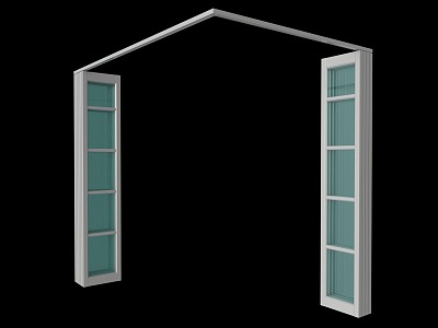 Glass door L-shaped glass partition independent room partition model