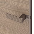 Modern Wooden Hinged Door With Sleek Design And Metallic Handle