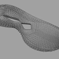 White Shoe Sole With Wavy Structure And Hollow Patterns 3D Printed Design And Reflective Surface 3d model