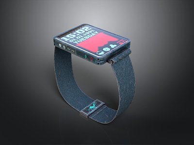 Waterproof Watch Technology Watch High-tech Watch Science Fiction Watch Editable Screen 3d model