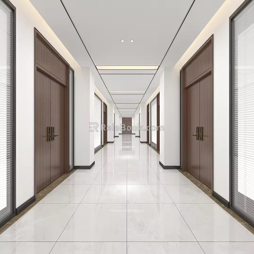Modern Aisle Corridor 3d model