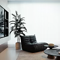 Modern Living Room Interior With Sofa Coffee Table Chandelier TV Plant And Area Rug
