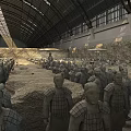Breathtaking Historical Terracotta Army Scenery Inside The Spacious Chinese Archaeological Excavation Exhibition Hall
