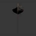 Realistic style canoe canoe hull oar rack rope bow stern wood board structure traditional boat hand carved wood texture