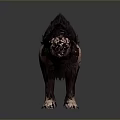 Game Movie Character Design Of Furry Wolf With Tattered Skin And Red Textures