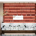 Light Luxury Reception Desk Bar Front Desk 3d model
