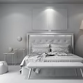 Nordic Double Bed 3d model