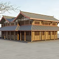 Chinese-style ancient courtyard 3d model