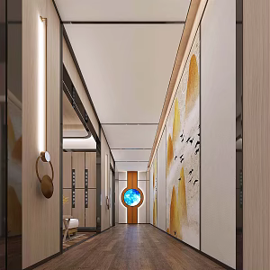 Modern aisle corridor aisle 3d model