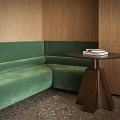 Modern Cafe Interior Design With Wooden Walls Large Windows Double Floor Seating and Coffee Bar