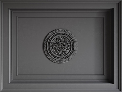 French Ceiling French Light Plate French Carved Line Bedroom Ceiling Guest Restaurant Ceiling 3d model