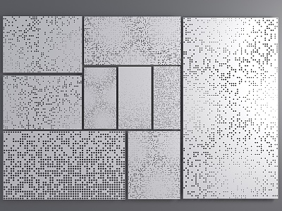 Luminous plate Perforated plate Background wall Gradient luminous plate Random transparent plate Perforated wall panel 3d model