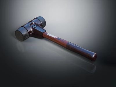 High Quality Hardware Tool Hammer with Durable Metal Head and Wooden Handle for Home Improvement Projects 3d model