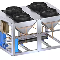 Industrial Heavy Duty Cooling Equipment with Four Fans Metal Frame and Copper Pipes