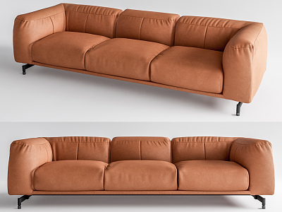 Modern Multiplayer Sofa Multiplayer Leather Sofa model