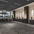Traditional Art Exhibition Hall With Modern Interior Paintings Sculptures And Furniture