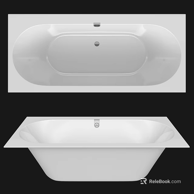 White Built in and Freestanding Bathtub Design for Modern Bathroom Interiors 3d model 
