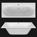 White Built in and Freestanding Bathtub Design for Modern Bathroom Interiors