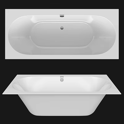 White Built in and Freestanding Bathtub Design for Modern Bathroom Interiors 3d model