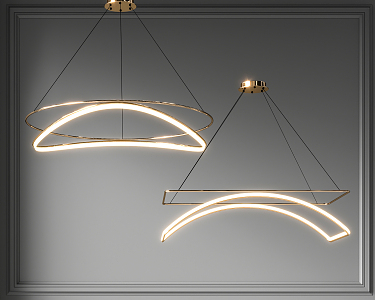 Light Luxury Chandelier Metal Chandelier 3d model