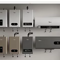 Various Modern Water Heaters Including Haier Midea Brands In White Gold Gray Colors