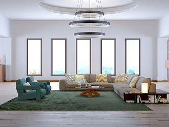 Modern living room sofa combination 3d model