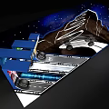 Performance Timing Kit Display With Car Silhouette On Starry Mountain Track Platform