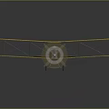Yellow Biplane Model With Blue White Red Wing Roundels And Propeller Details