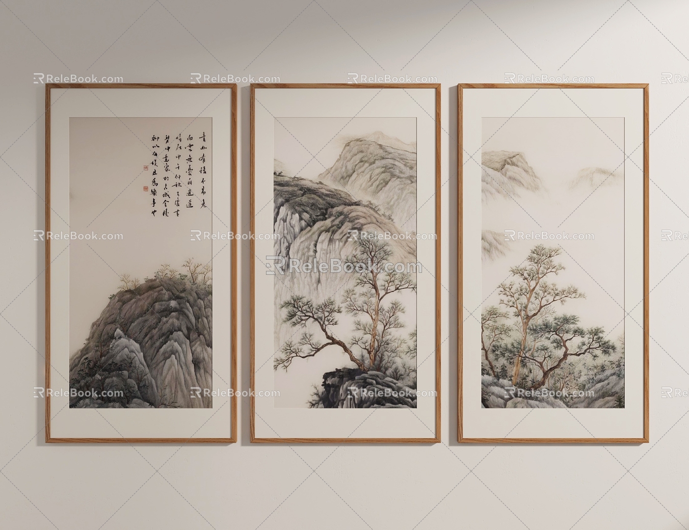 New Chinese Decorative Painting 3d model