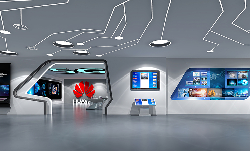 Modern Exhibition Hall 3d model