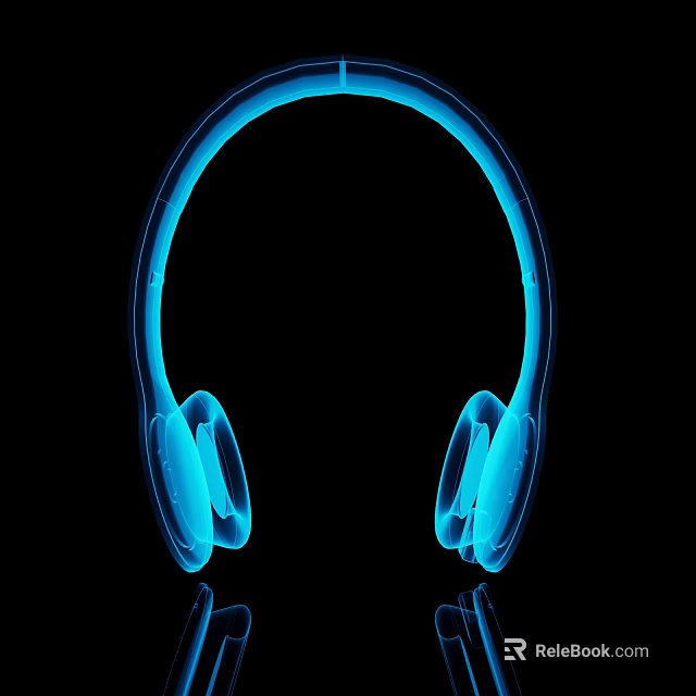 Vibrant Blue Musical Instruments and Art Supplies Set for Creative Projects 3d model 