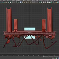 Medieval Wooden Gate Structure With Vertical Planks Metal Reinforcements And Chain Details