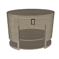 Modern round bedside table 3d model