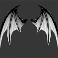 Stylish Shiny Black Decorative Wings Accessory For Cosplay And Decoration