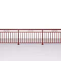 Guardrail railing fence wrought iron railing 3D model 3d model