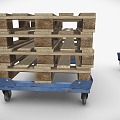 Cart plank pallet cart 3d model