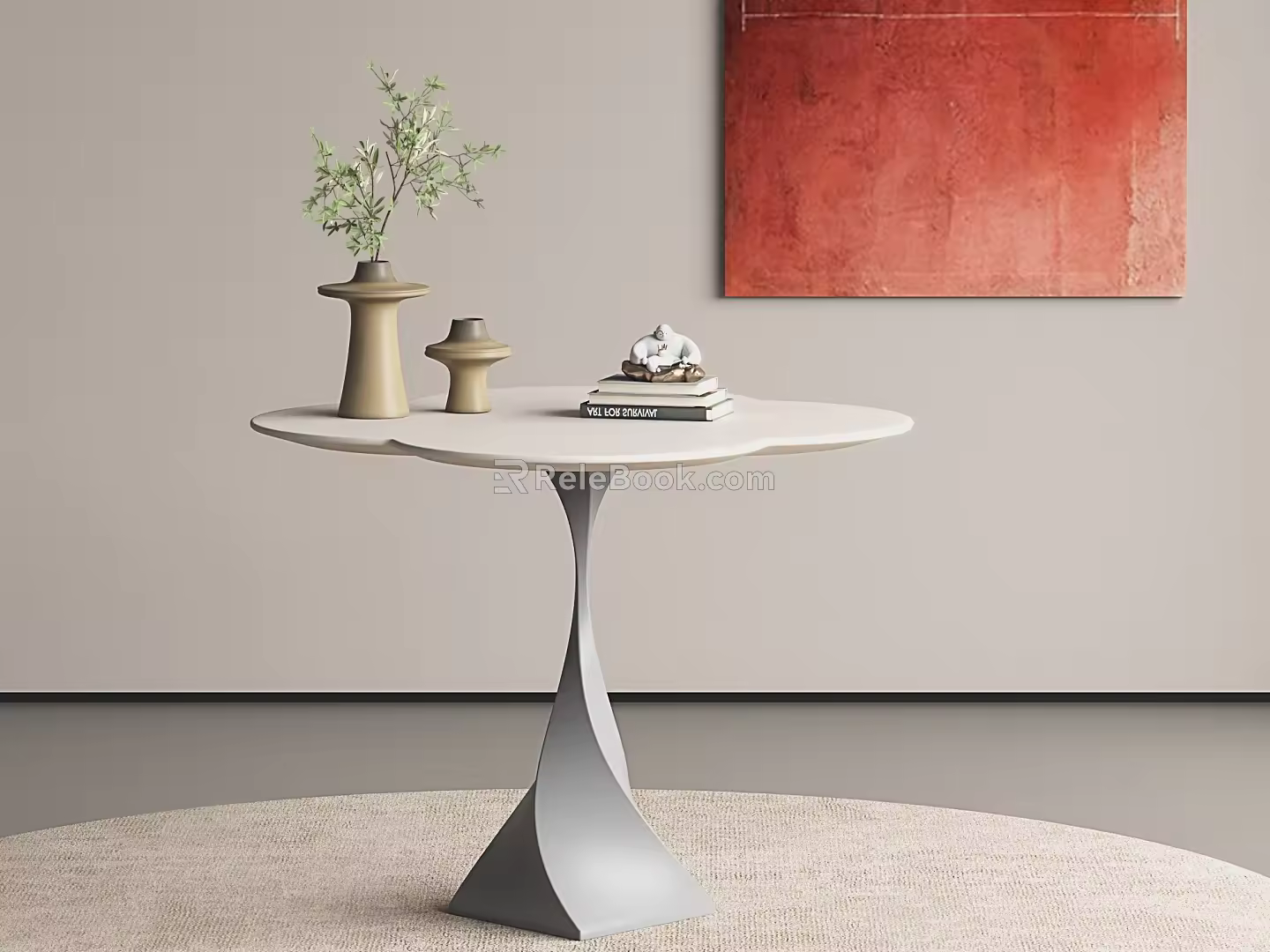 Modern Dining Table Simple Dining Table Cream Style Dining Table Negotiation Table 3d model