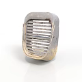 Industrial Metal Grille Equipment With Slotted Design And Worn Surface