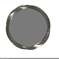Modern Circular Wall Mirror With Twisted Metal Frame For Interior Decor 3d model