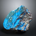 Natural Blue And Brown Mineral Specimen With Rough Surface Texture Formation 3d model