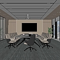 Modern Meeting Room Office Chair Meeting Table and Chair 3d model