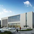 Modern Office Building Office Building Landscape 3d model