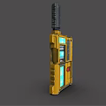Modern Yellow Doorbell With Antenna Screens And Control Buttons Design